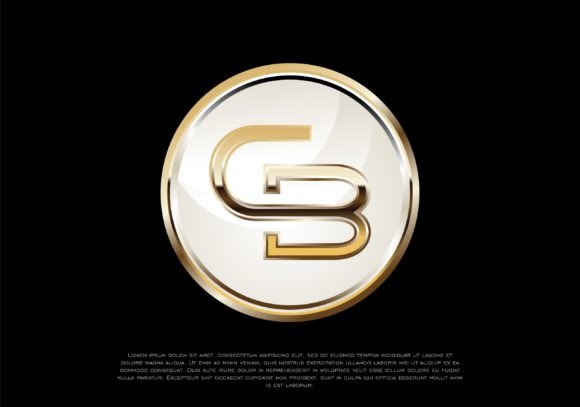 CB Initial Modern Luxury Emblem Logo