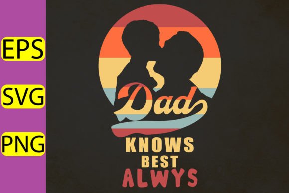 Father's Day Vintage Black Tee Design