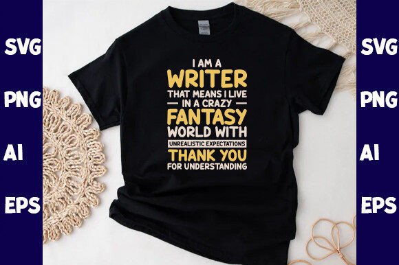 I Am a Writer, Funny Author Digital Art