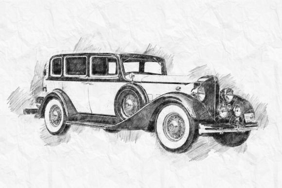 Vintage Cars Printable Graphic 32