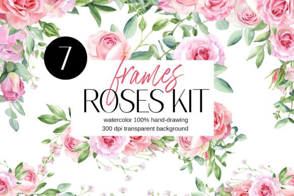 Watercolor Roses Branding Kit